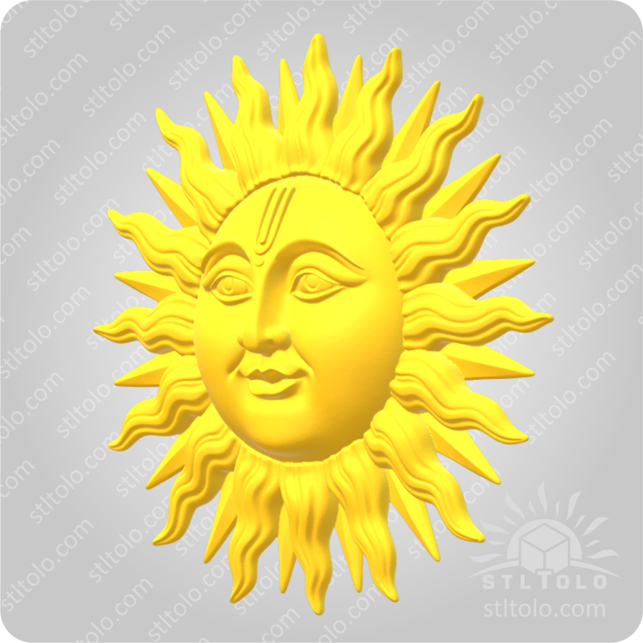 مدل سه بعدی تابلو دکوراتیو خورشید